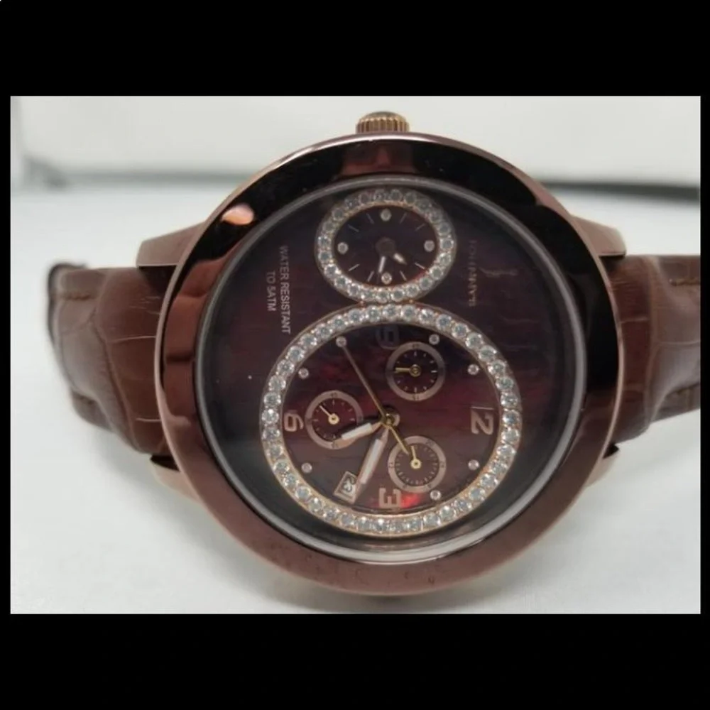 Johnny Dang signature‎ dial brown toned watch